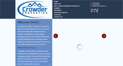 Desktop Screenshot of crowderrentalhomes.com