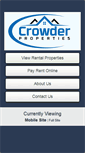 Mobile Screenshot of crowderrentalhomes.com