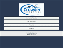 Tablet Screenshot of crowderrentalhomes.com